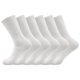 thumbnail image 1 of Xiao Hua 10 pares de calcetines de algodón para mujer, finos, suaves, cómodos, transpirables, de vestir, por encima del tobillo, para negocios, informales y deportivos (blancos)., 1 of 2