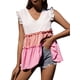 thumbnail image 2 of SAYOO - Chaleco holgado con volantes y plisado con cuello en V para mujer, informal, sin mangas, a la moda SAYOO Estilo de ocio, 2 of 7