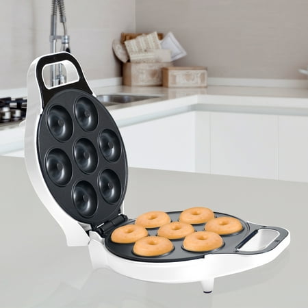 Chef Buddy Mini Donut Maker- Electric Appliance Baking Machine to Mold Little Doughnuts Using Batter/Mix - Bake Chocolate, Glazed, and More!