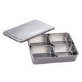 thumbnail image 4 of Caja de condimentos de acero inoxidable Contenedor de sabor japonés Estante para especias 4 cuadrícula, 4 of 9