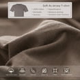 thumbnail image 2 of PURE ERA Duvet Cover Set Jersey Knit Cotton 100%,Ultra Soft 3Piece Bedding Set(Queen, Brown), 2 of 5