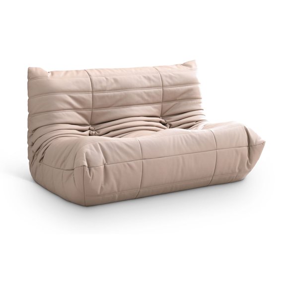 Meridian Furniture Relax 54.75" Tan Vegan Leather Upholstered Loveseat