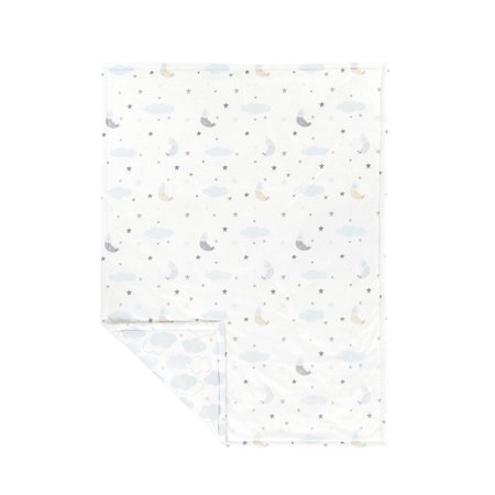 UPC: 0194938029131 | Lush Decor Goodnight Little Moon Reversible Soft & Plush Oversized Blanket Blue/Multi Single 36X50