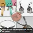 thumbnail image 4 of Mr. Pen- Open Jump Rings and Lobster Clasps, 1014 pcs, 6 Sizes, Black, Open Jump Rings for Jewelry Making, 4 of 8