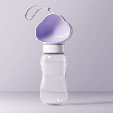 

Dog Water Bottle Portable Leak Proof Bottle for Traveling Walking Dog Purple Large