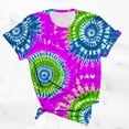 thumbnail image 4 of Viluyesy Womens Short Sleeve T Shirts Crew Neck Casual Loose Fit Tie Dye Print Summer Tops Purple Size XL, 4 of 6