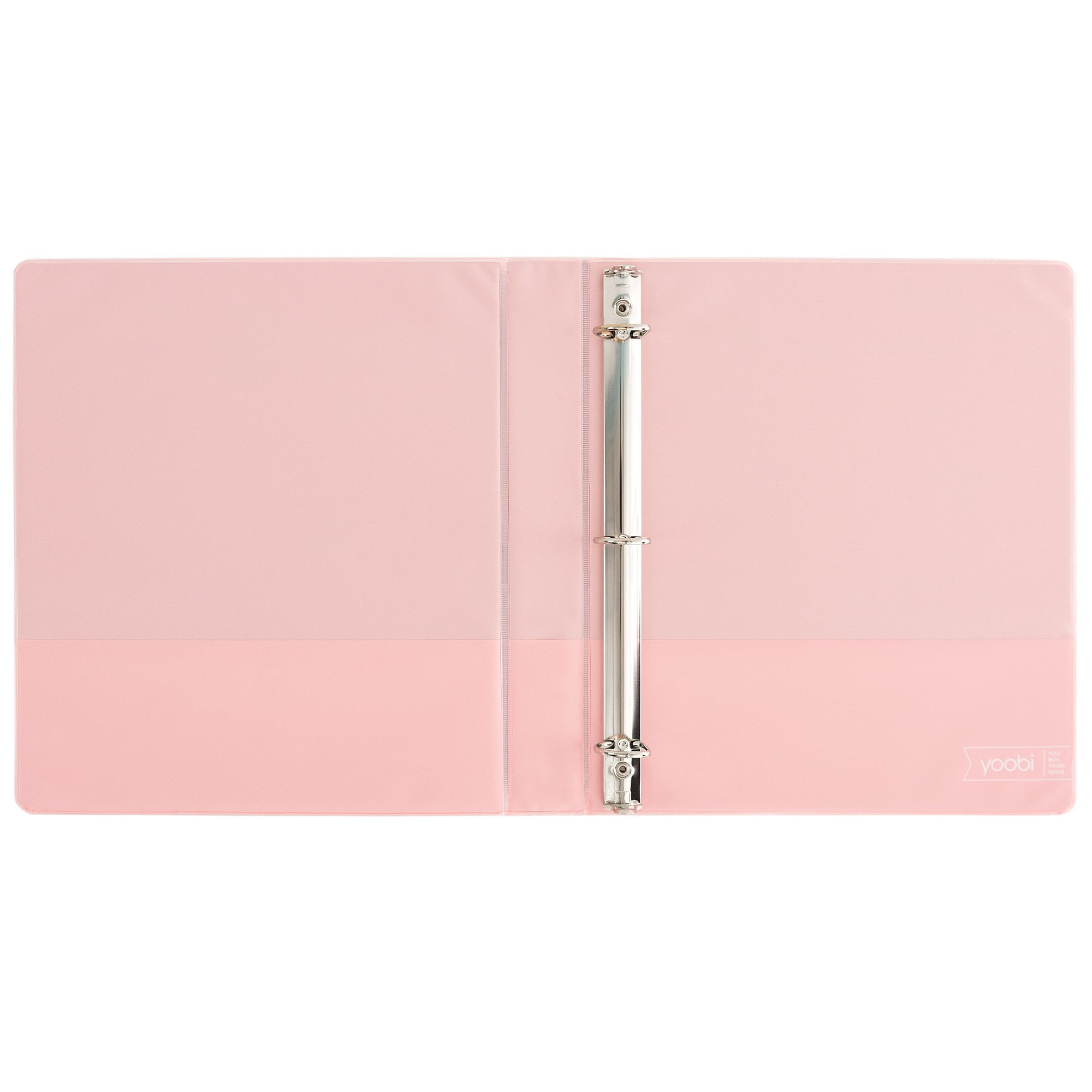 Yoobi 1 in D-Ring 220 Sheet Binder Pink Cheetah Animal Print Home School Office