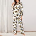 thumbnail image 2 of Honeii German Shepherd Dog print Women's Pajama Sets Long Sleeve Button Down Sleepwear Nightwear Soft Pjs Lounge Sets-Large, 2 of 7