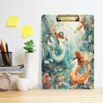 thumbnail image 6 of Wobogo Mermaid Plays Music Acrylic A4 Clipboards Gold Clip Stardard Size 9×12.5in Office Decorative for Students Workers, 6 of 10
