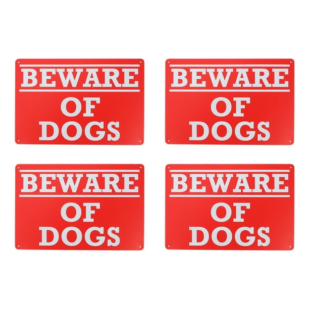 4 unids Cuidado con las señales de los perros Perro PRECAUCIÓN PERSONAJE TABLO VINTAGE ARNAMENTE DIBUJOS