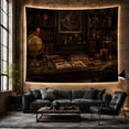 thumbnail image 6 of Leather Armchair Library Tapestry Wall Hanging, 6 of 7