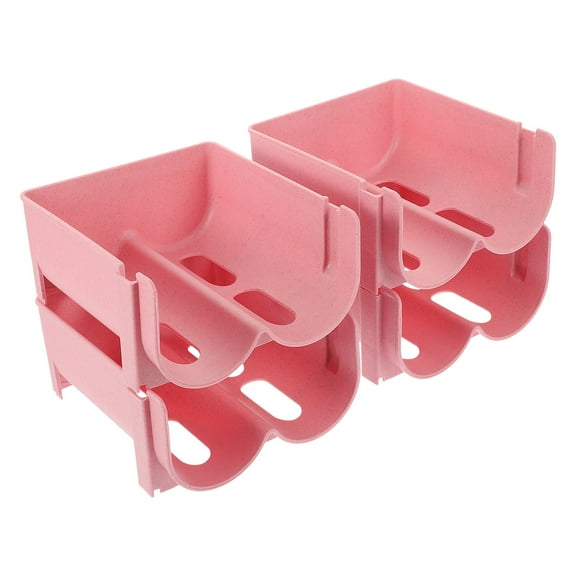 MUSEYA 3Pack Soda Can Organizer Rack Drawer Style Design Pink PP Can Storage For Kitchen Organizer Households