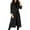 Black, variant on Women's 2025 Wool Blend Long Coat, Mid-Length Trench Style Fall Winter Overcoat with Belt, Elegant Lapel Design Warm Woolen Coat for Women, Timeless Casual Longline Belted Outerwear A L