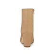 thumbnail image 2 of BLISSFUL STEP Women's Side Zipper Round Toe Block Heel Ankle Boots Camel 8, 2 of 7