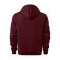 thumbnail image 5 of Men's Zip Up Hoodie with Arm Pocket, Casual Cardigan Style Sweatshirt, Large Size Fleece Jacket for Streetwear, Christmas Gift, Fall Winter Comfort and Travel,Wine,S, 5 of 5