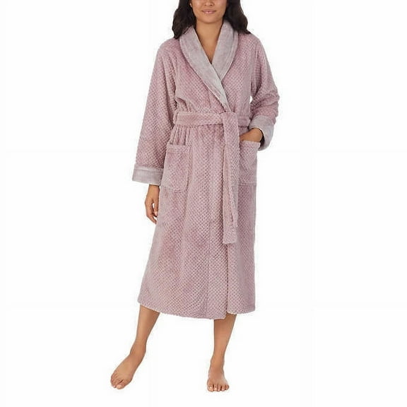 Carole Hochman Ladies' Plush Wrap Robe (Pink, Medium)