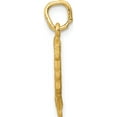 thumbnail image 3 of 14K Yellow Gold Satin Front / Polished Back Nefertiti Charm (22 X 10) Made In United States c444, 3 of 6