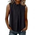 thumbnail image 2 of Womens Loose Fit Casual Flowy Tank Tops Square Neck Trendy Sleeveless Summer Tops Clothes Spring Outfits 2026 Casual Linen Top Fashion Clothing Black XXL, 2 of 6