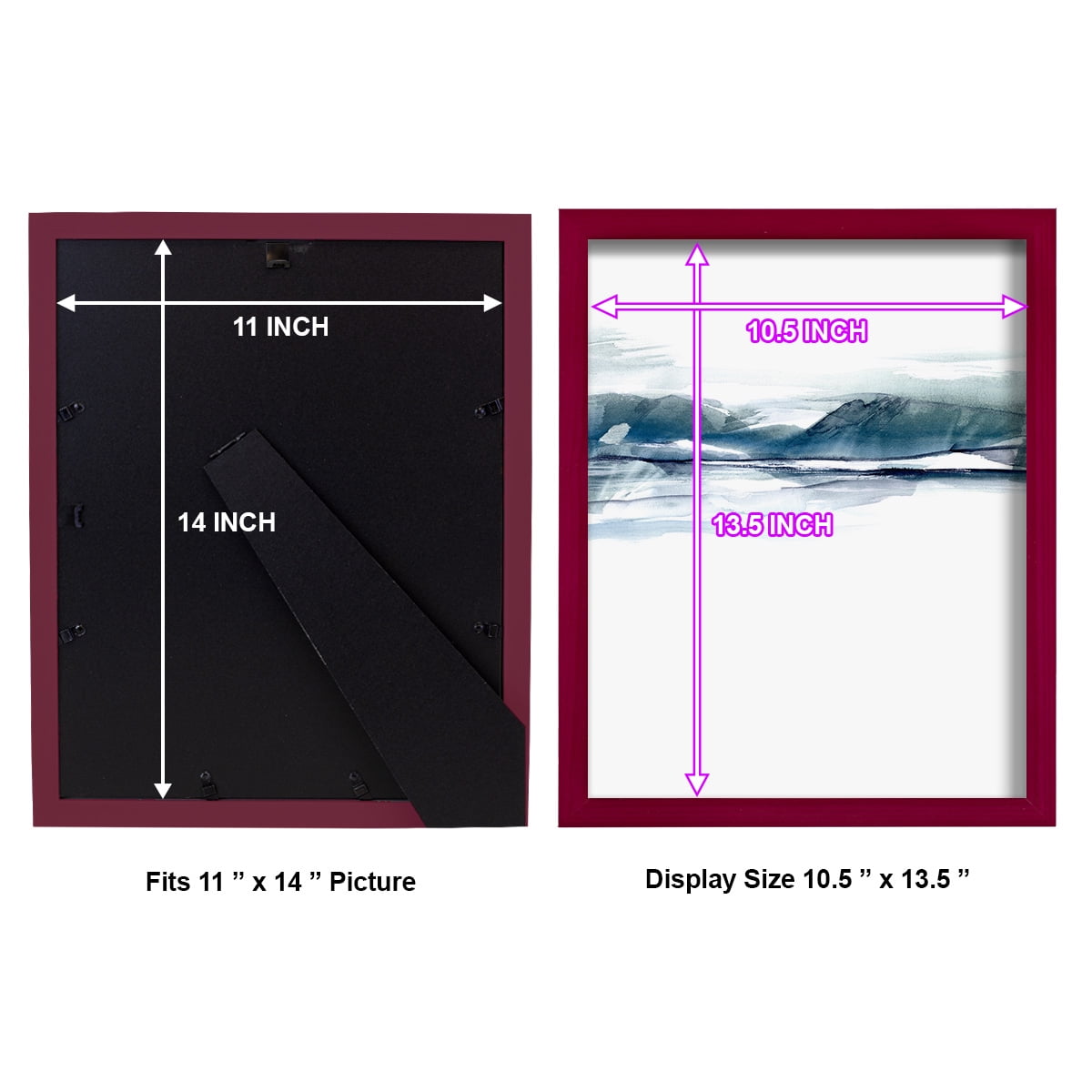 Stark Horizon I - Framed Print w/glass - Cherry Red