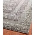 thumbnail image 3 of SAFAVIEH Florida Mason Bordered Shag Area Rug, Grey, 8' x 10', 3 of 7