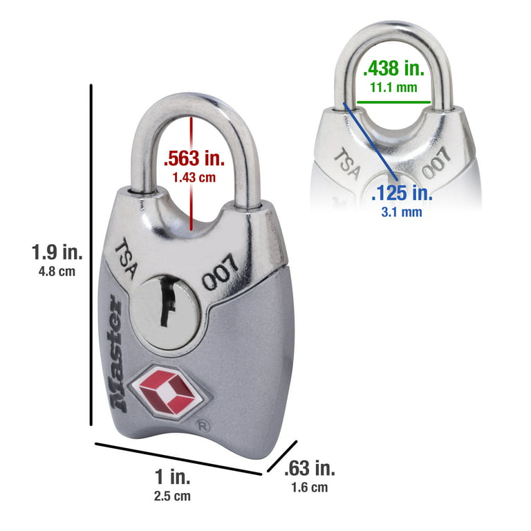 Master 4689T Tsa-Accepted Luggage Lock 1 in. (25mm) Wide with Shrouded Shackle, Assorted Colors, 2 Pack - Walmart.com