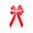 D, variant on Christmas Bowknot Ornament – Handmade Red Fluff Ribbon with White Fringe & Elk Centerpiece for Gift Boxes, Tree & Holiday Decorations