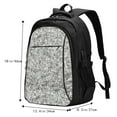 thumbnail image 5 of Vsdgher Silver Glitter Print Travel Laptop Backpack, Laptops Backpack with USB Charging Port, Water Resistant Computer Bag Gift for Men & Women, 5 of 7