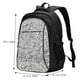 thumbnail image 5 of Balery Silver Glitter Mochila con carga USB para hombre y mujer - Mochila impermeable y antirrobo para laptop con puerto USB para viajes, trabajo, 5 of 7