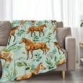 thumbnail image 4 of Horse Blanket Horses Decor Animals Throw Blanket Gifts for Girls Boys Lovers Super Warm Soft Plush Lightweight Fleece Flannel Winter Couch Bedding Blankets Women Men With Same Printed Canvas Bag, 4 of 9