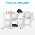 thumbnail image 3 of TINKLE WELL 8-Cube Storage Shelf Organizer, Bookcase with Removable Back Panels, Adjustable White Wood Bookcase for Living Room, Home Office, White, 3 of 9