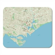 SIDONKU Brown Road City Map of Singapore with Well Organized Separated Layers Green Mousepad Mouse Pad Mouse Mat 9x10 inch