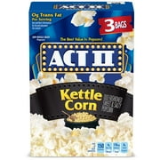 Act II Kettle Corn Microwave Popcorn, 2.75 oz., 3 Count Bags