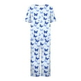 thumbnail image 7 of felwors Womens Pajama Sets, Comfy Cotton 2 Piece Lounge Sets, Woman Two Piece Pjs, Loungewear Set Women, Capri Pants Sets Dark Blue, XL, 7 of 7