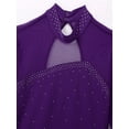 thumbnail image 5 of iEFiEL Womens Long Sleeves Ballet Dance Leotard Dress Figure Ice Skating Roller Skating Dress, 5 of 7
