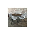 thumbnail image 6 of Regency Kee 42" Round Breakroom Table- Neo Walnut/ Black & 4 'M' Stack Chairs- Grey, 6 of 8