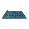 thumbnail image 2 of Ahgly Company Indoor Square Oriental Light Blue Modern Area Rugs, 3' Square, 2 of 4