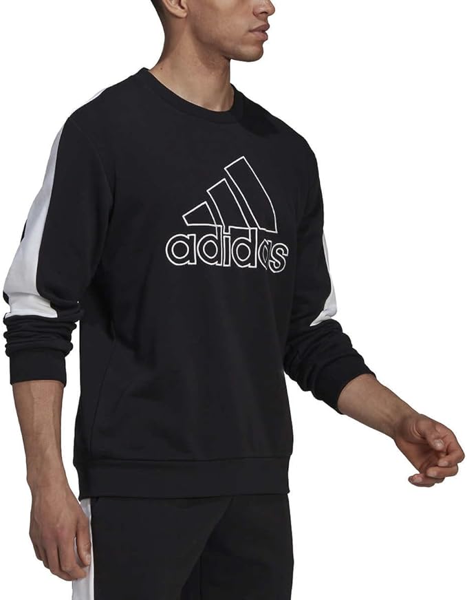 adidas Men's Future Icon Embroidered Badge of Sport Sweatshirt (Black/X-Large)