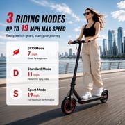 350W Foldable Electric Scooter for Adults, 8.5 Solid Tire 19mph , 21- Miles Range, Lightweight Commuting E Scooter with APP Control