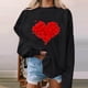 thumbnail image 3 of Gibobby Casual Sudadera para Mujer Sudadera de forro polar de gran tamaño con cuello redondo y manga larga con hombros caídos(Negro,XL), 3 of 4