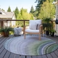 thumbnail image 6 of Addison Rugs Chantille Indoor/Outdoor Transitional Waves Teal Washable Round Rug, 8' x 8', 6 of 6