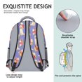 thumbnail image 4 of Golden Retriever and Floral Purple Backpack for School, Cute School Bag with Adjustable Shoulder Straps and Padded Back, 15.3"x11"x6.7", 4 of 4