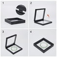 thumbnail image 6 of 10 pcs 3D Floating Display Case,Film Box,Jewelry Case,Transparent Elastic Suspension Packaging Jewelry Display Box(9*9cm), 6 of 8