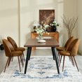 thumbnail image 1 of Homy Casa Modern 5-Piece Rectangular Fuax Walnut Dining Table Set with Padded Chairs, 1 of 11