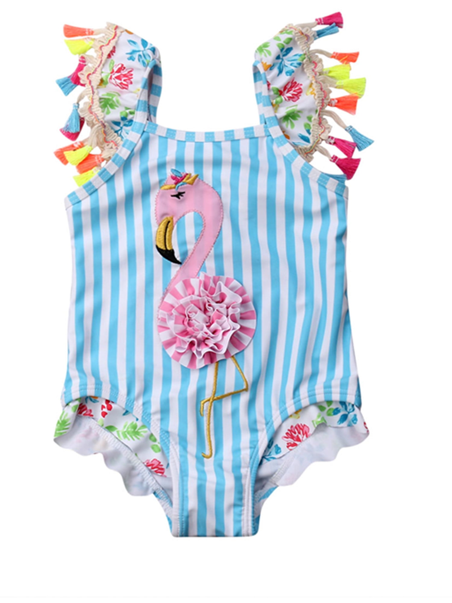 Bmnmsl Bmnmsl Toddler Kids Baby Girls Flamingo Bikini Set Swimwear