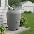 thumbnail image 2 of Algreen 50 Gallon Capacity Sustainable Wicker Rain Harvesting Barrel, Gray, 2 of 8