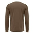 thumbnail image 5 of JGNGSHN Long Sleeve Shirt Men Soft Comfortable V Neck Solid Color Fashion Tees, 5 of 7
