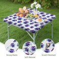 thumbnail image 4 of Pioneer Flower Floral Print Pattern Square Fitted Tablecloth with Elastic Edge,Square Table Cover,Washable Elastic Table Cover for Home Kitchen Party Decor 34"x34", 4 of 6