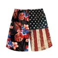 thumbnail image 3 of Binienty Men's Board Shorts Beach Swim Trunks With Patriotic Floral Design - Quick Dry for Summer Vacation and Water Activities, 3 of 10