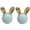 Blue, variant on HDJNal Green Rabbit Shape Cabinet Knobs - Set of 2 - Ceramic Drawer Pull Handle Kitchen Cupboard Wardrobe Knob Kid's Room Decorative Furniture Hardware