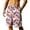 Vermilion, variant on Mens Swim Trunks Men's Summer Hawaiian Swim Shorts Resort Print Casual Crop Pants with Drawstring Elastic Waist Quick-Dry Beach Swim Trunks for Vacation Luau Tropical Pink M